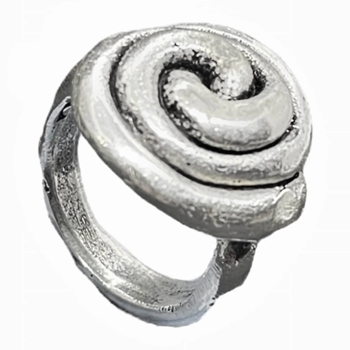 Anillo espiral Alice en plata chapado