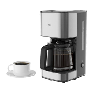 AEG Cafetara de goteo con harra de vidrio para 12 tazas y 1100 W de presión CM3-1-3ST