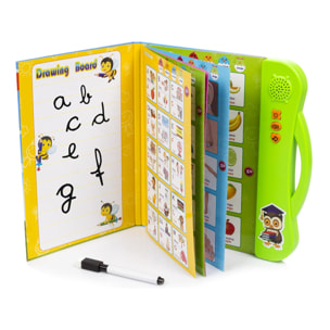 Mi E-Libro, libro electrónico educativo con sonidos, bilingüe en español e inglés.