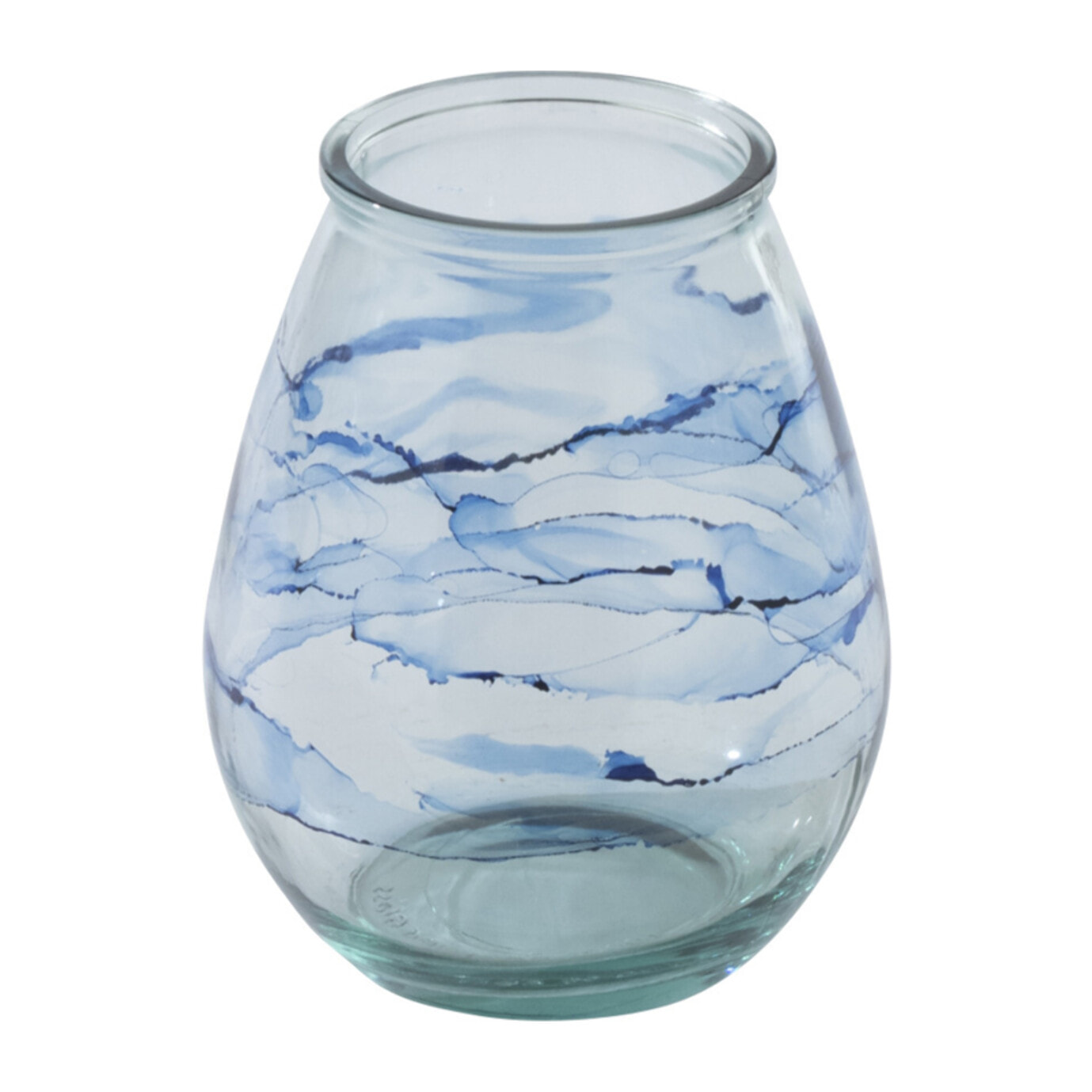 J-Line Photophore Vague - verre - bleu