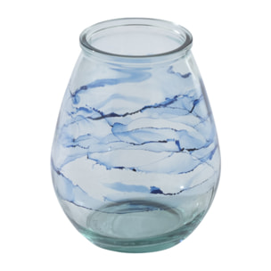 J-Line Photophore Vague - verre - bleu