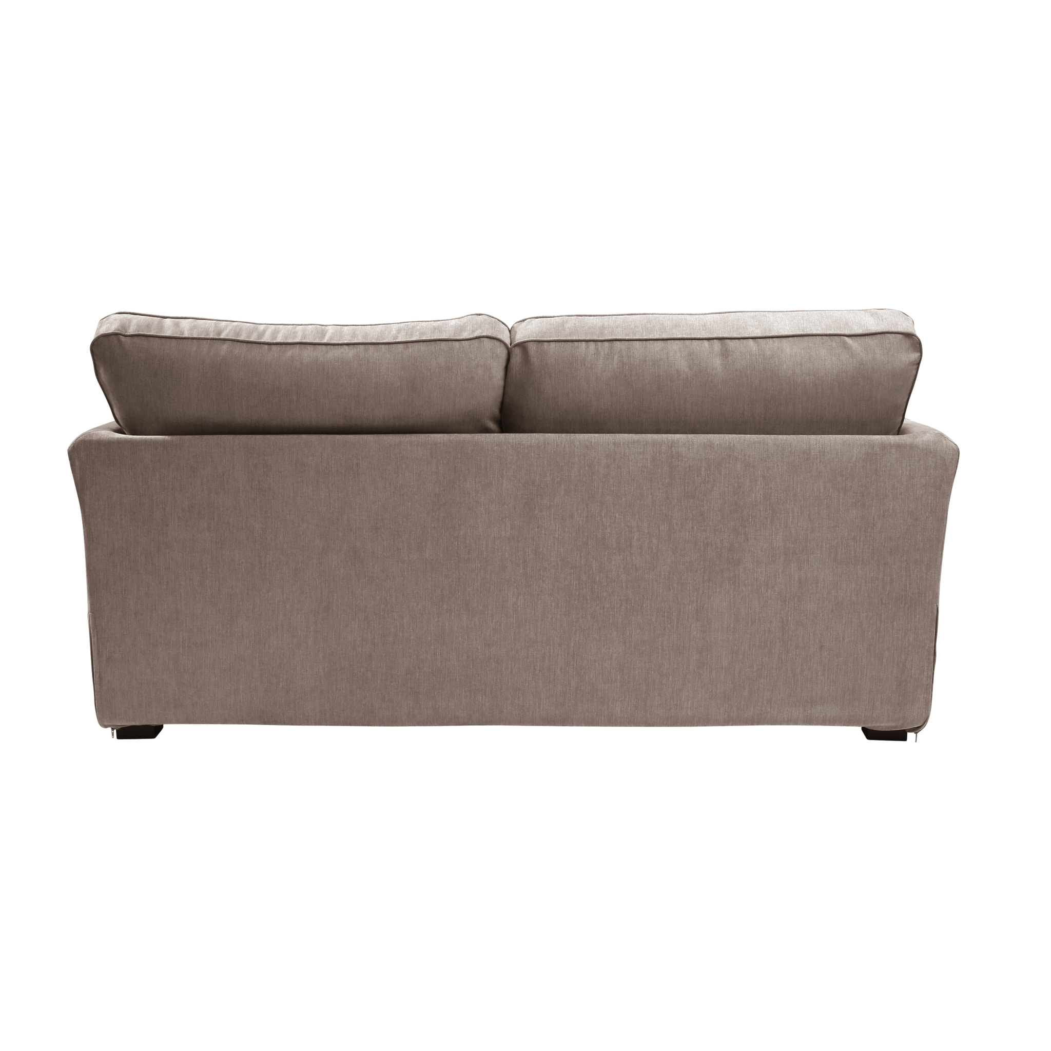 Canapé 3 pl ESCAUT 185 cm fixe tissu Moderne Taupe - 100% déhoussable - Fabriqué en France