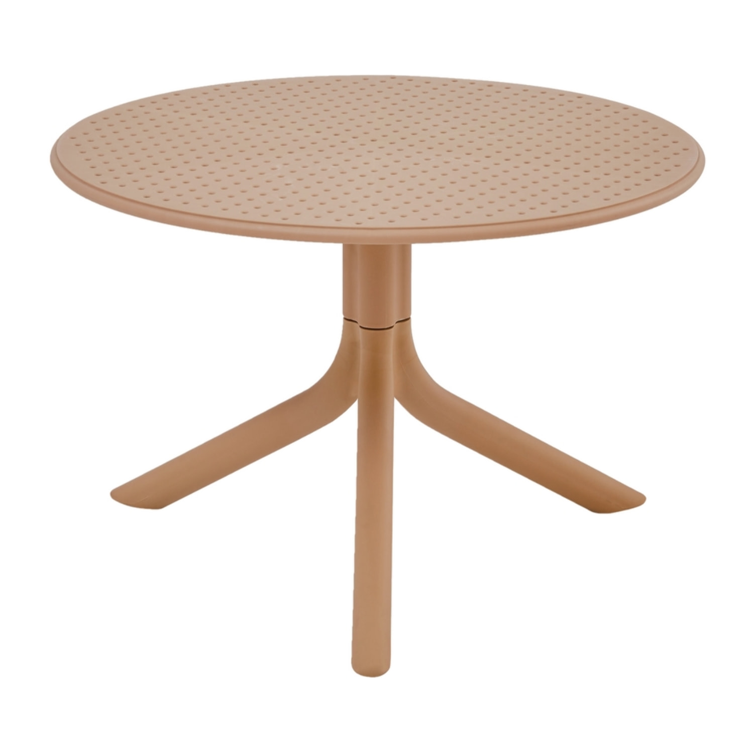 Tavolino basso da esterno in polipropilene 60x60x41cm tortora – Obidos