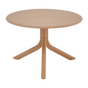 Tavolino basso da esterno in polipropilene 60x60x41cm tortora – Obidos