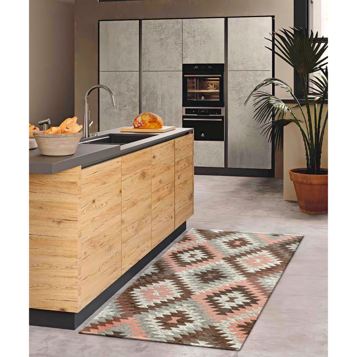 Passatoia Guida Tappeto Cucina Rosa