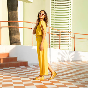 Sandalias 0382 ROMA YELLOW/ CRETA color Yellow