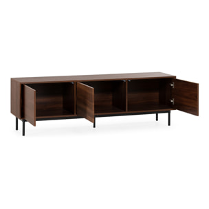 Mueble Tv Florida 3 puertas efecto Nogal