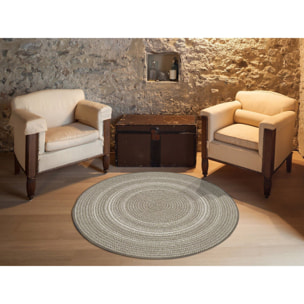 Alfombra de exterior-interior Silvana Lino, 120Ø cm