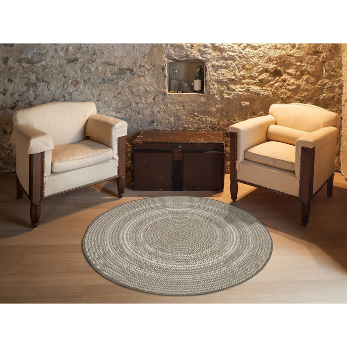 Alfombra de exterior-interior Silvana Lino, 120Ø cm