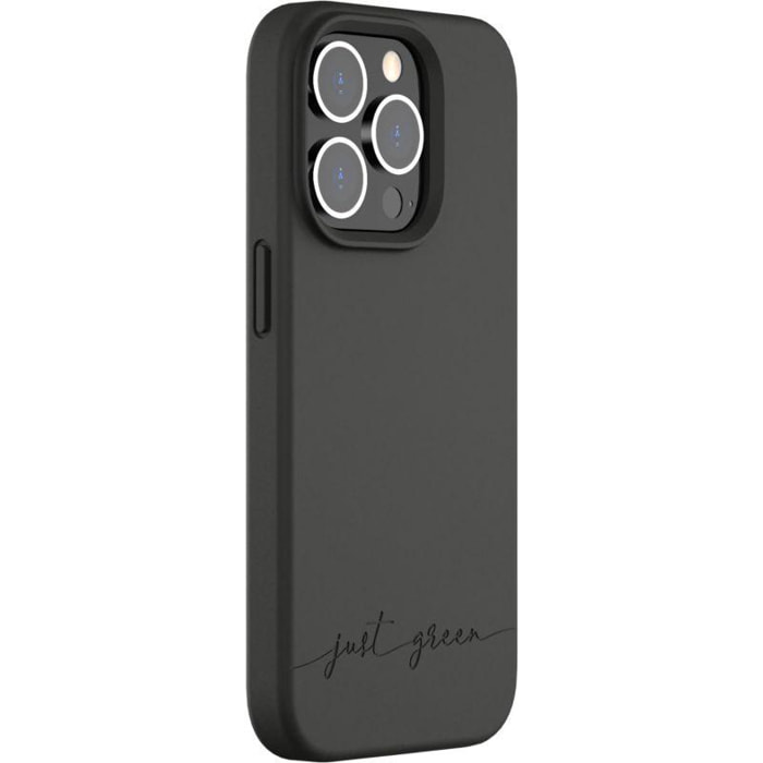 Coque JUST GREEN iPhone 14 Pro Bio noir