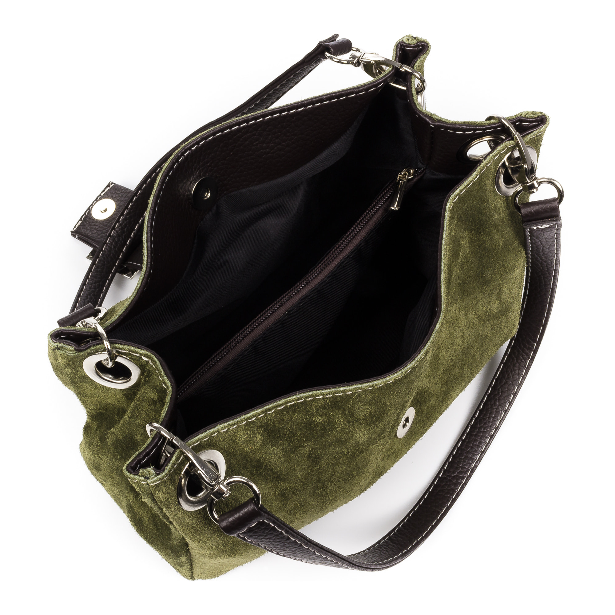 Aicurzio Bolso de hombro Mujer. Piel auténtica Gamuza Dollaro