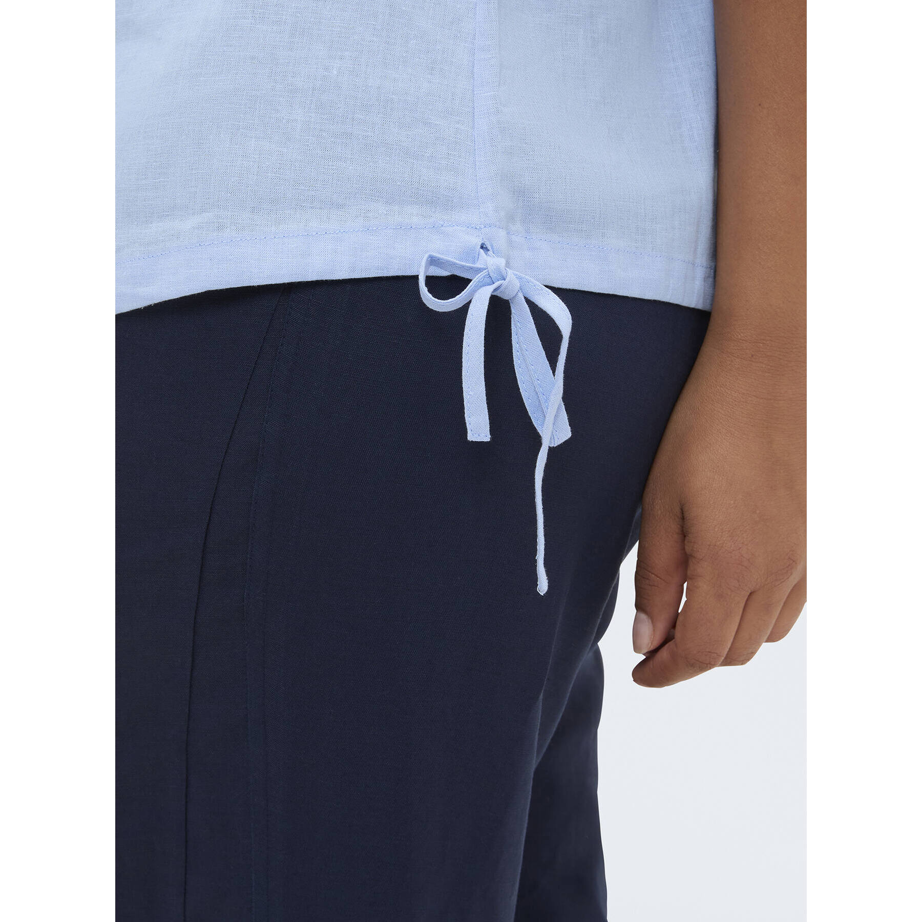 Fiorella Rubino - Camiseta de mezcla de lino - Light - blue