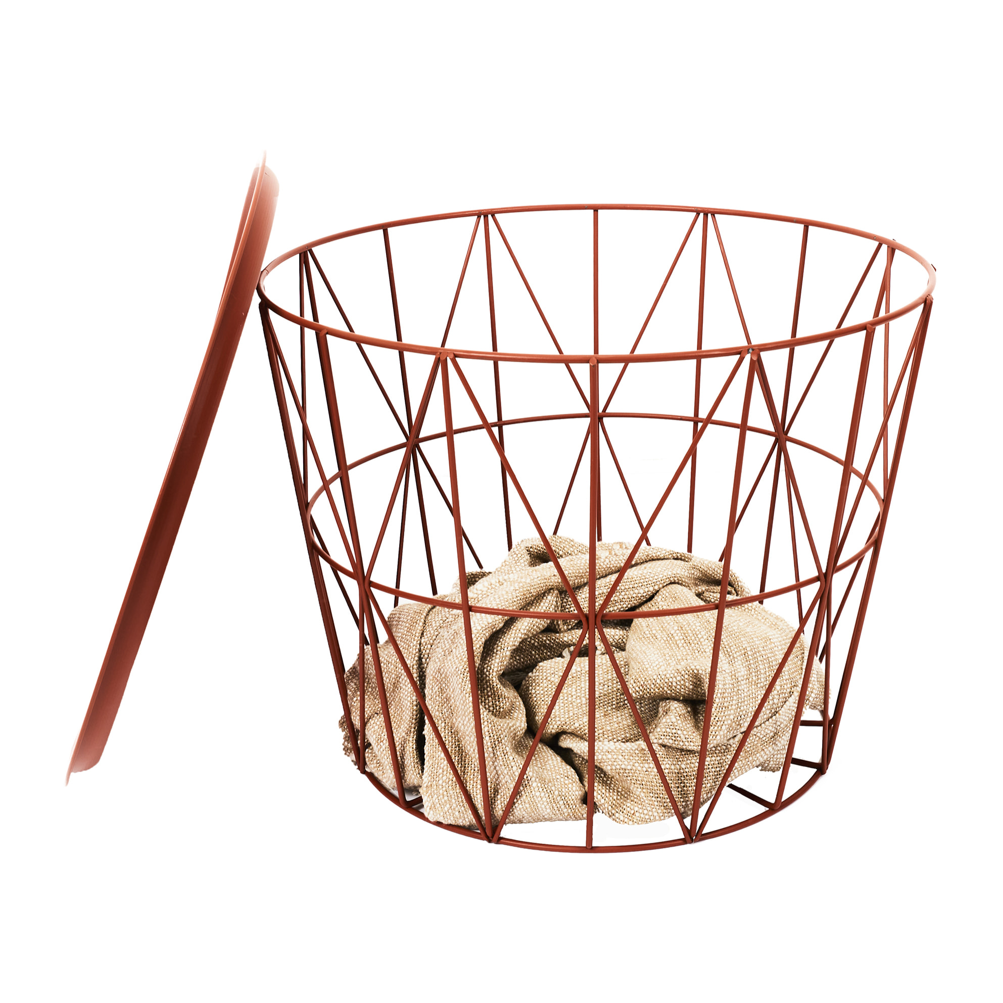 Table Filaire Metal Terracotta Diametre 50cm