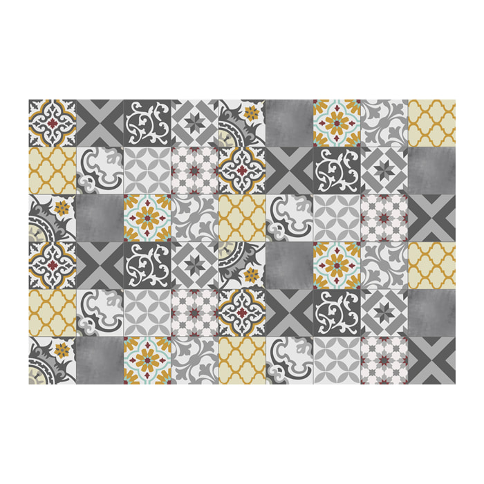 Tapis CROMA Patch Gris-Ambré