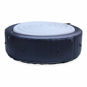 Spa MSPA gonflable rond – CARLTON 6  - Spa gonflable 6 personnes rond 205 cm. PVC. pompe. chauffage. gonfleur. hydrojets de massage. 2 cartouches filtrantes. bâche et télécommande de contrôle