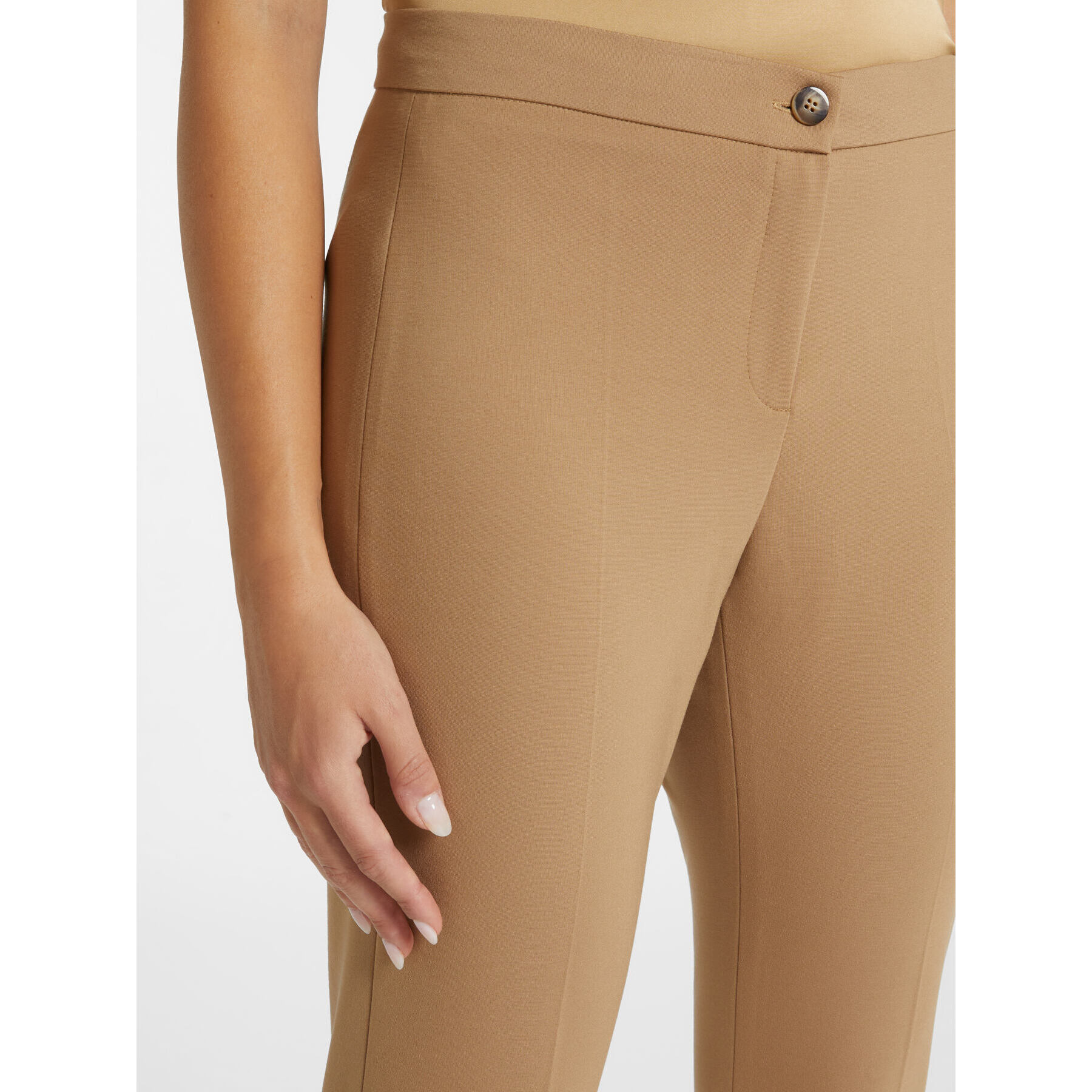 Elena Mirò - Pantalones slim fit de punto milano - Beige