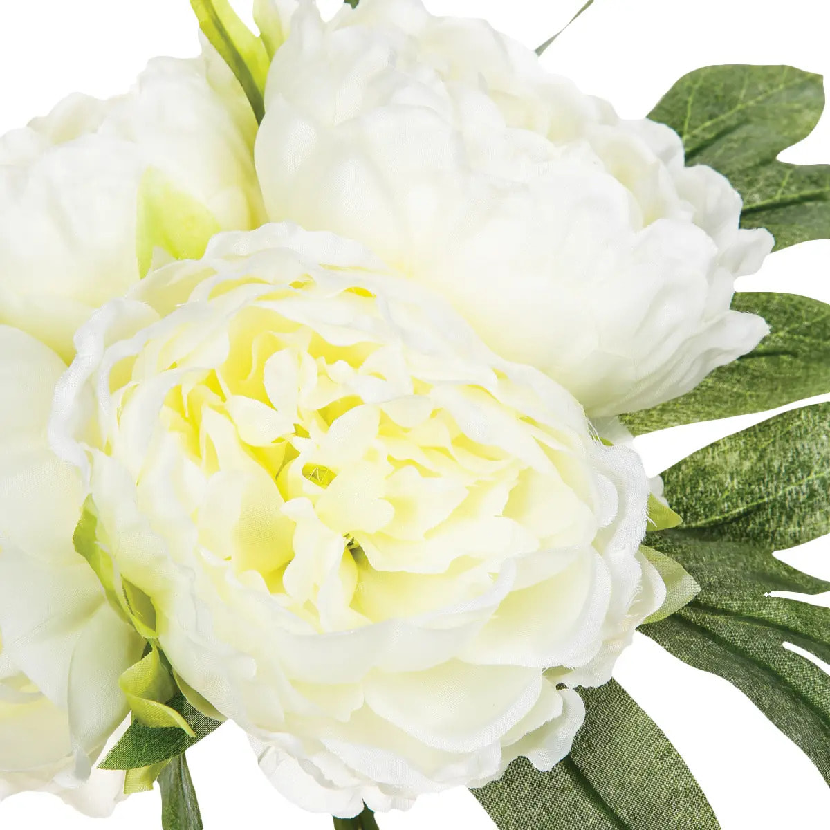Bouquet de 4 pivoines articielles blanc H30cm