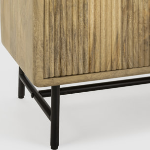 Meuble TV 4 portes en bois de manguier - SANJA