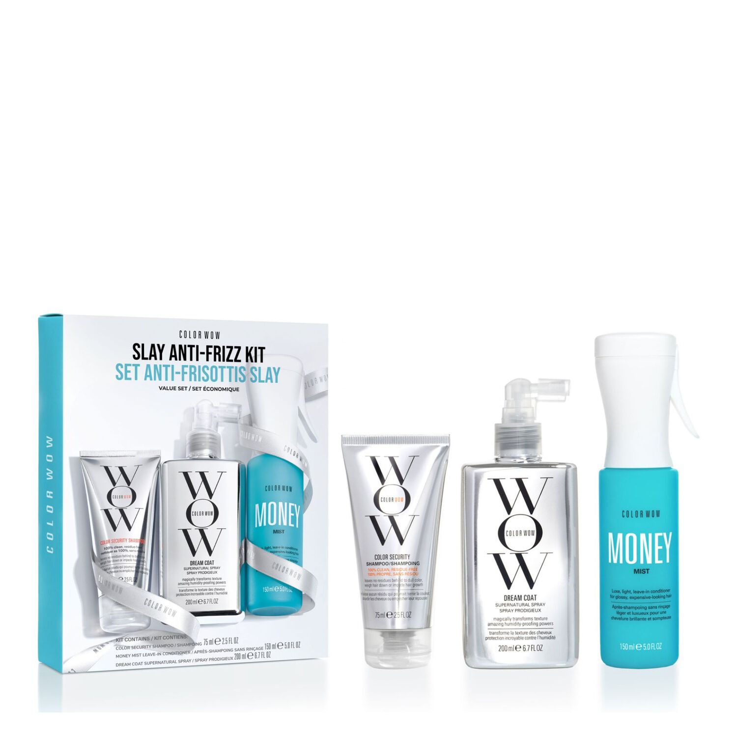 Slay Anti-Frizz - Coffret Anti Frisottis Shampoing 75ml + 2 Produits