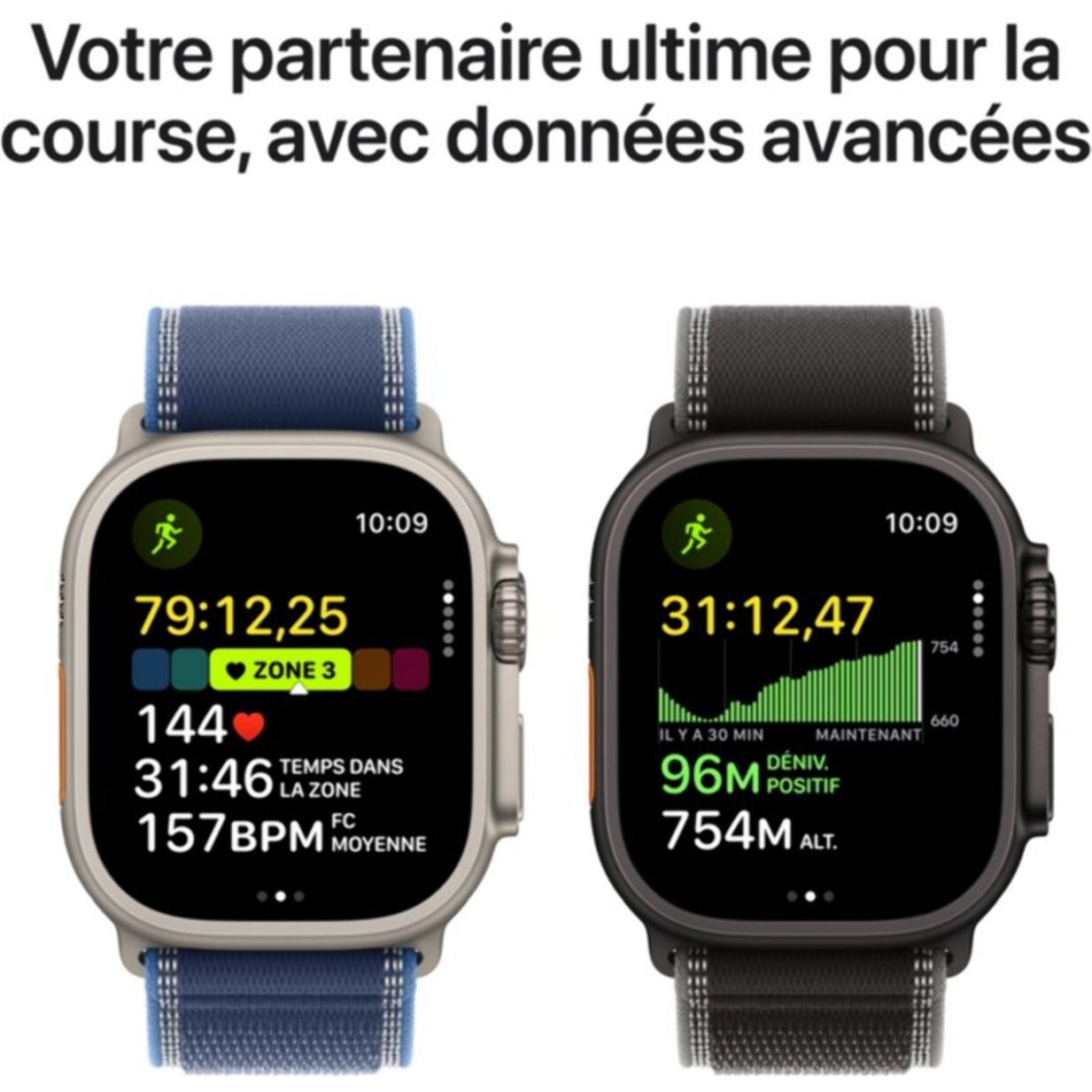 Montre connectée APPLE WATCH 49mm Tit Noir Milanais Ultra 3 M Cellul