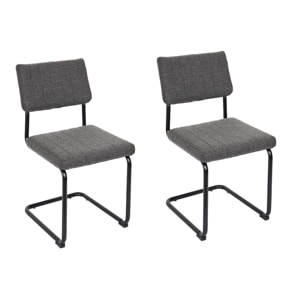 Chaise Alban Gris Chine - Lot De 2