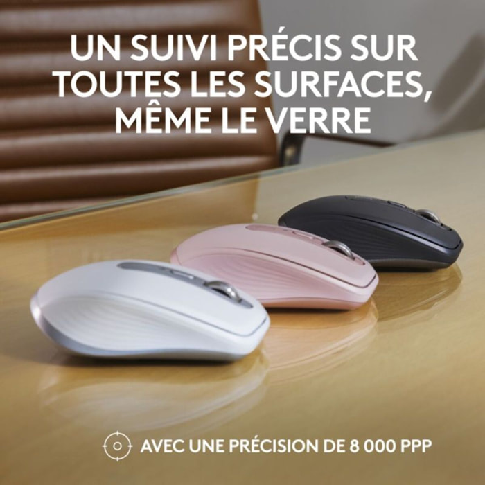 Souris sans fil rechargeable LOGITECH MX anywhere 3S Silencieuse Graphite
