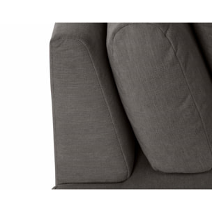 Santorini - canapé modulable d'angle droit - 5 places - en tissu texturé - Gris