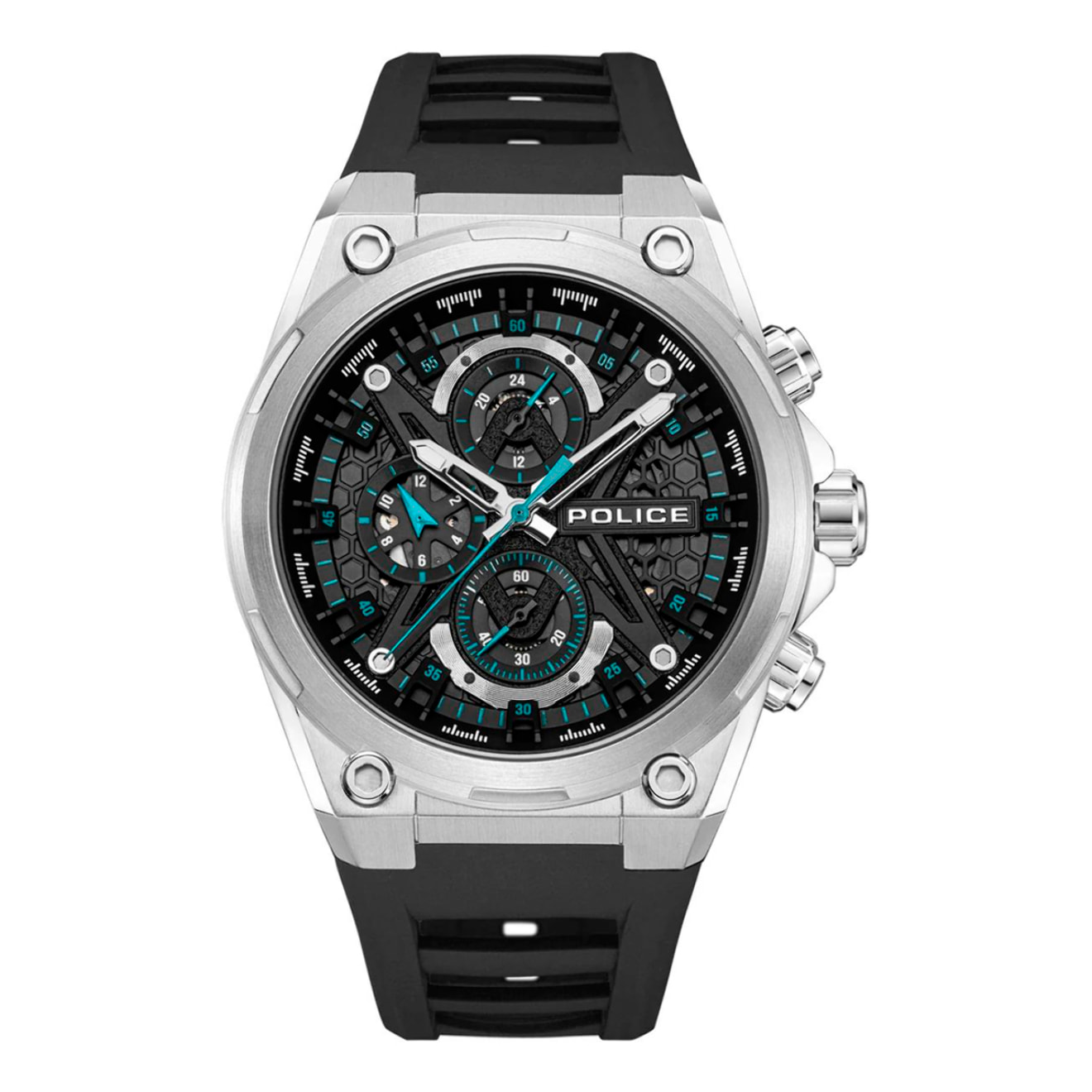 Reloj Police PEWGQ0054301M Hombre Analogico Cuarzo con Correa de Silicona