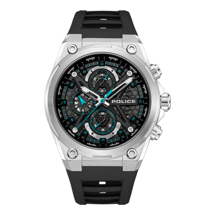 Reloj Police PEWGQ0054301M Hombre Analogico Cuarzo con Correa de Silicona