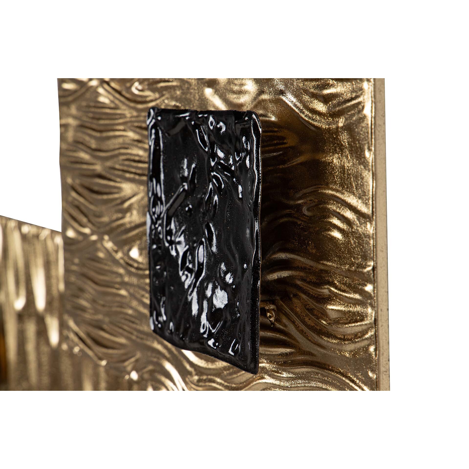 Adorno Pared Metal Dorado Negro 63x5x126 Cm