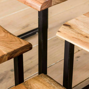 Table de chevet bois/métal industrielle BUNBURY