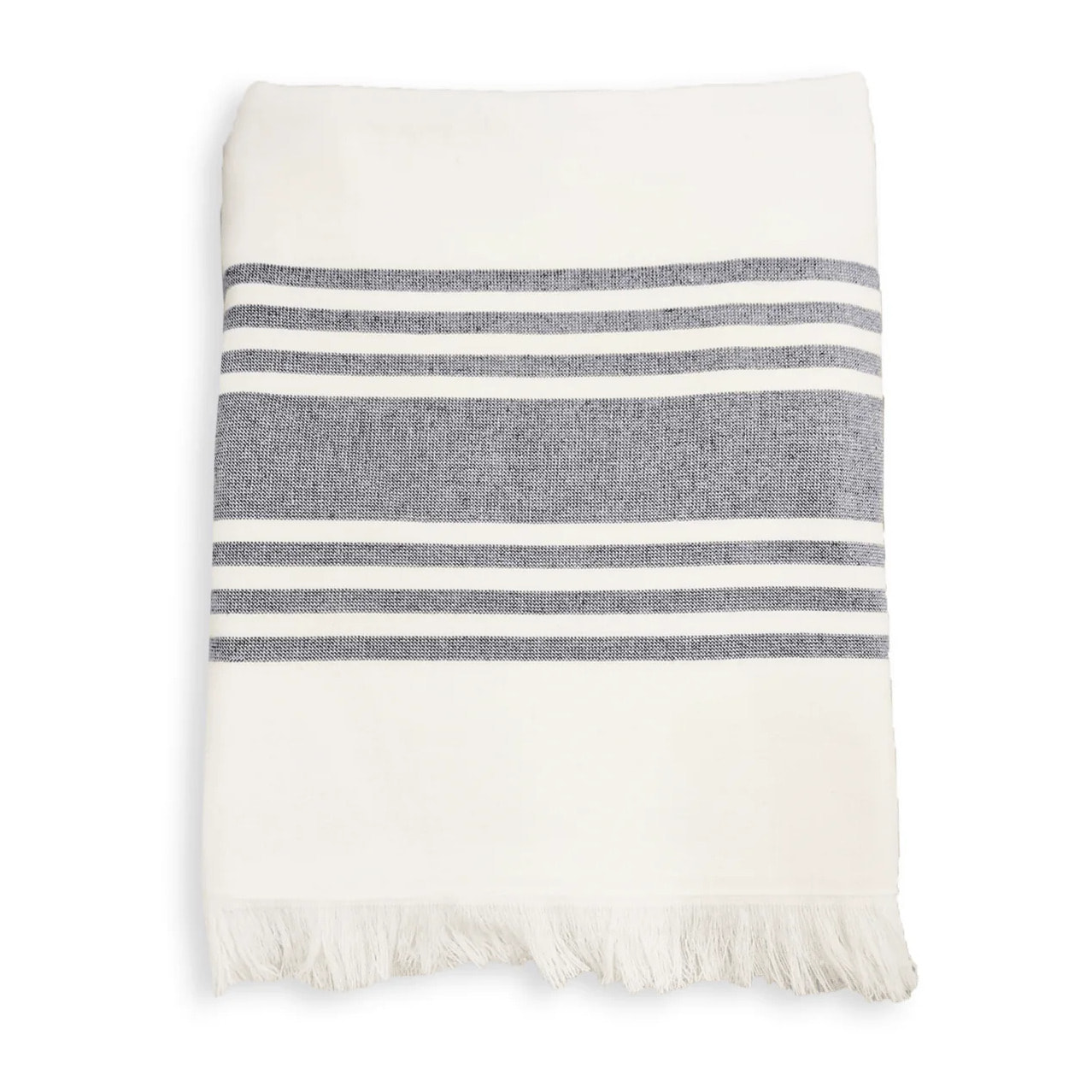 Fouta doublée éponge - Karabuk Bleu marine - 140x180cm - 380g/m²