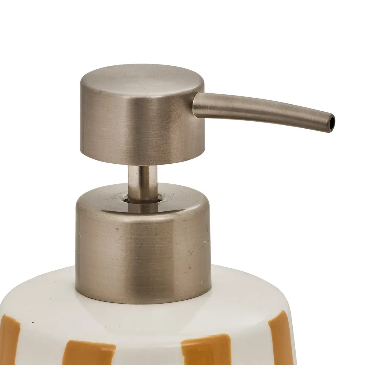 Distributeur de savon Strio à rayures orange blé 400ml