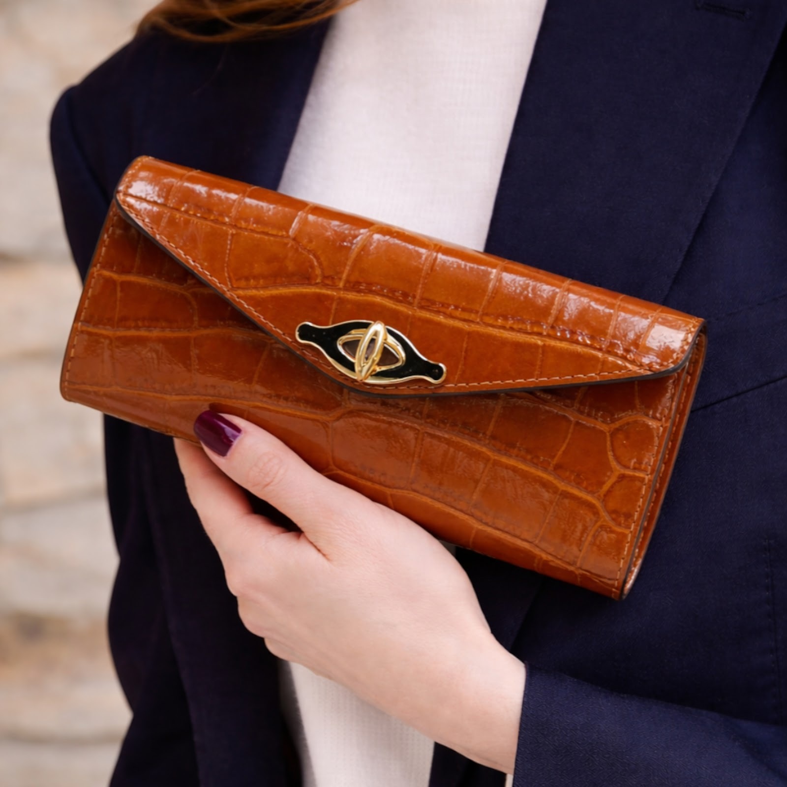 Portafoglio Cheval Firenze Marlon Croc Cuoio