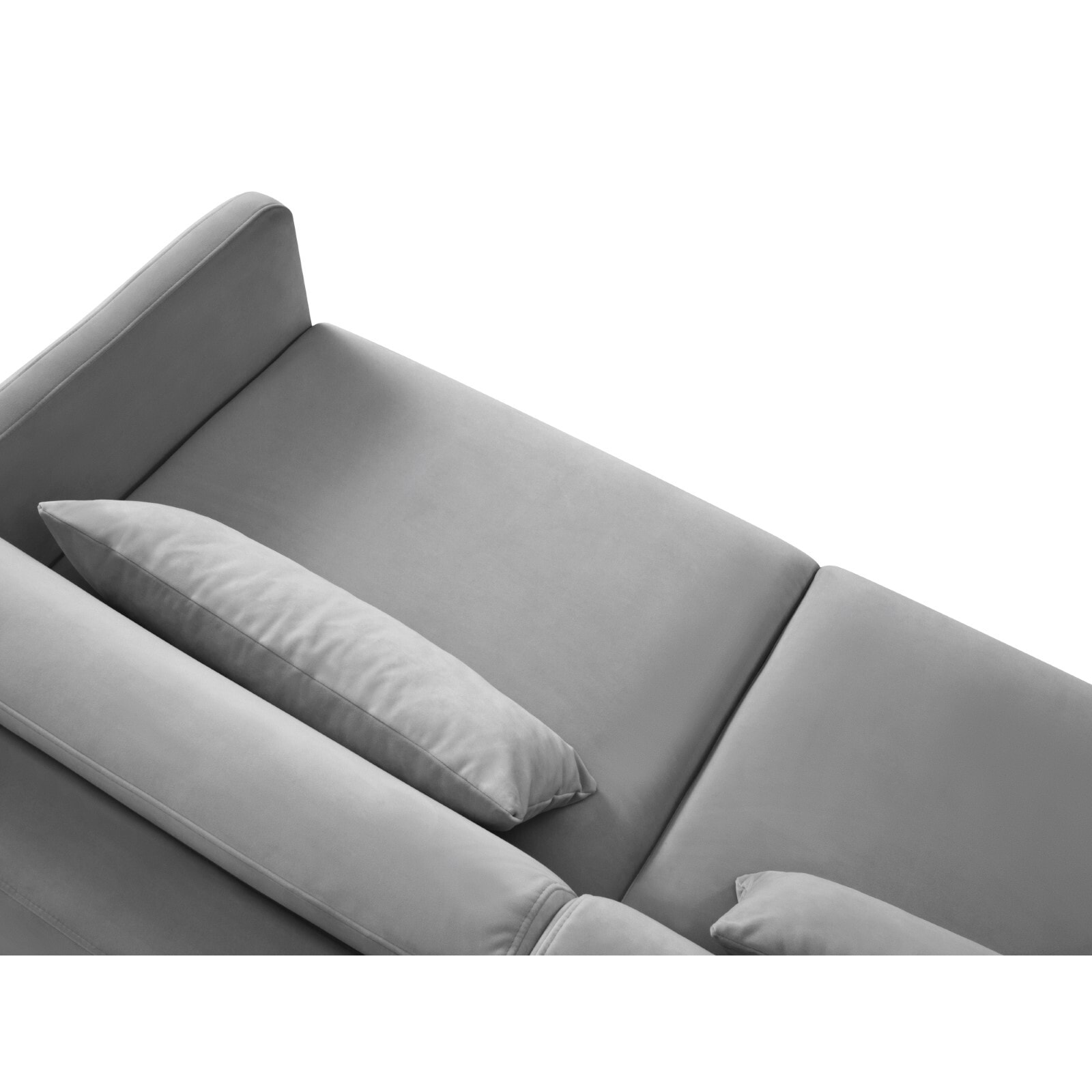 Canapé d'angle gauche convertible "Yanis" 4 places en velours gris