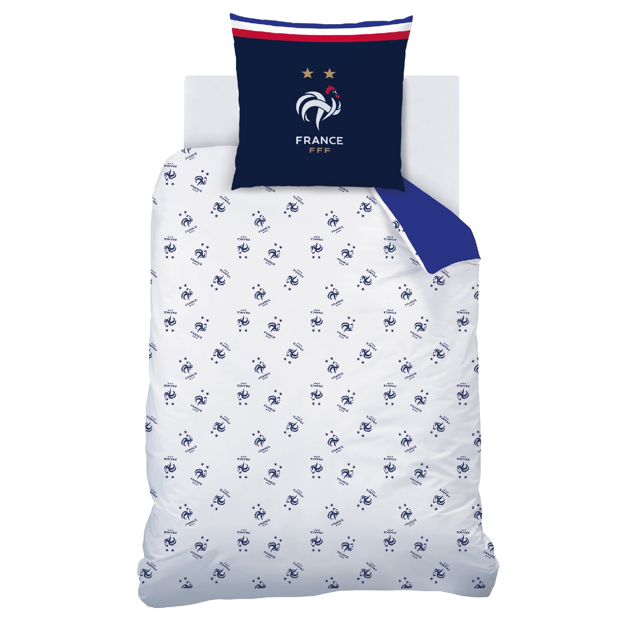 Parure de lit imprimée 100% coton, FFF DRAPEAU