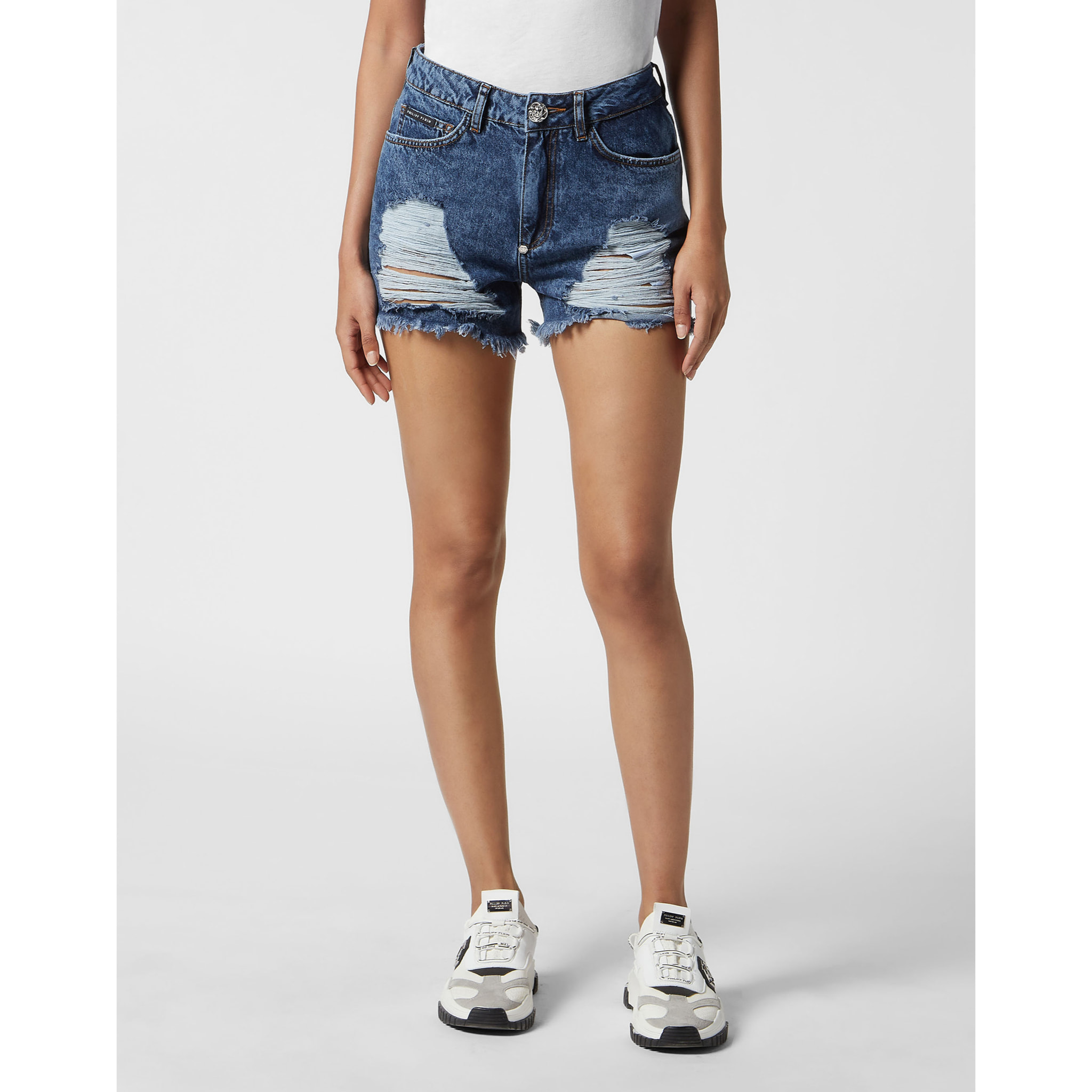 PHILIPP PLEIN Denim Shorts