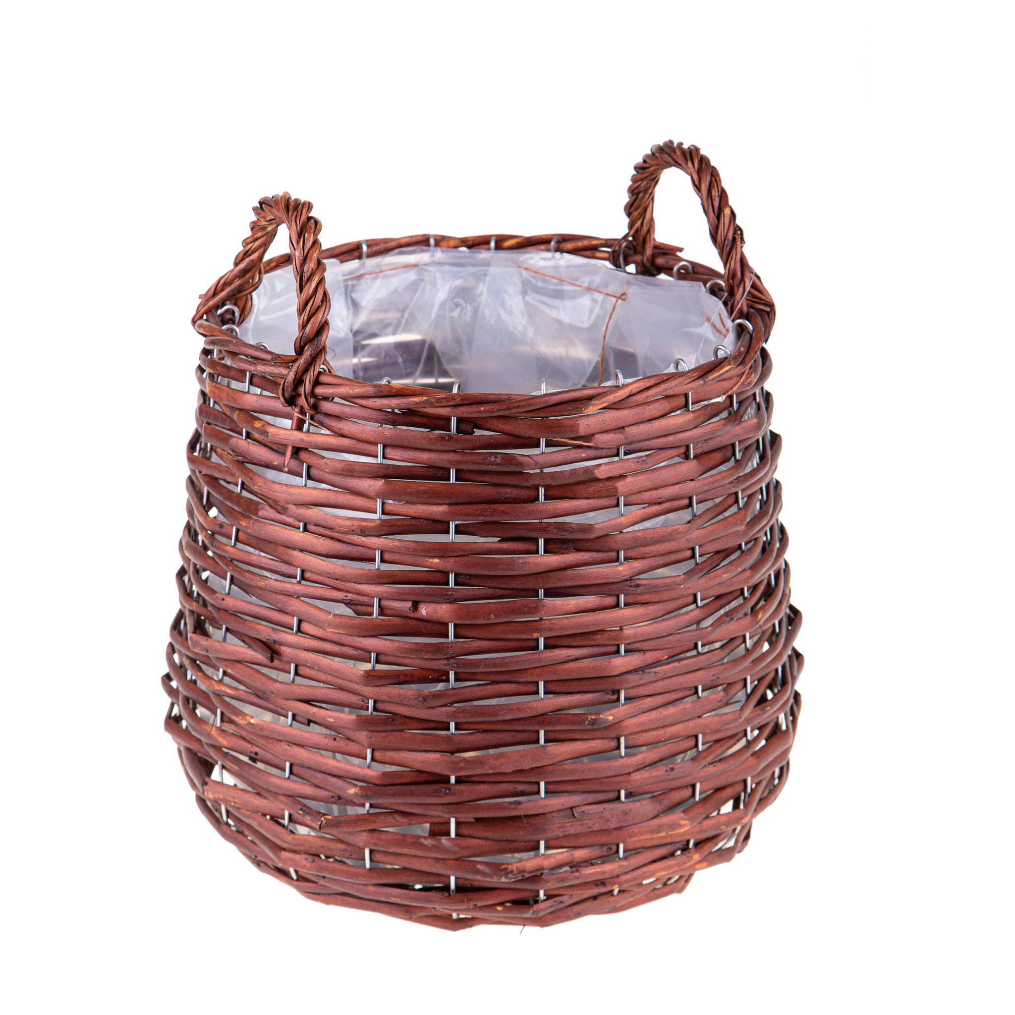 Cesto con manici - Pezzi 1 - Marrone - 30XH24X30cm - Bianchi Dino