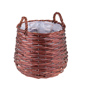 Cesto con manici - Pezzi 1 - Marrone - 30XH24X30cm - Bianchi Dino