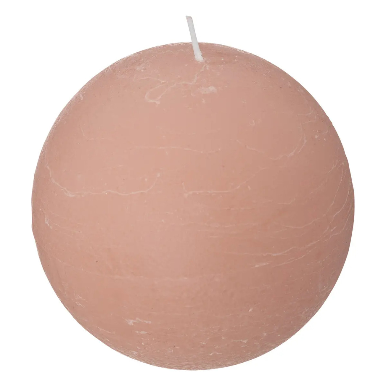 Bougie boule rustique rose clair 445g