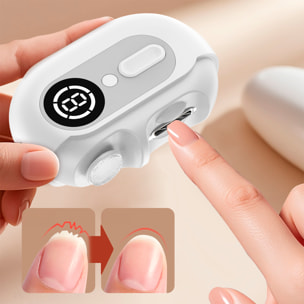 Corta uñas eléctrico 4 en 1. Recortar, limar, pulir, manicura. Con lámpara UV.