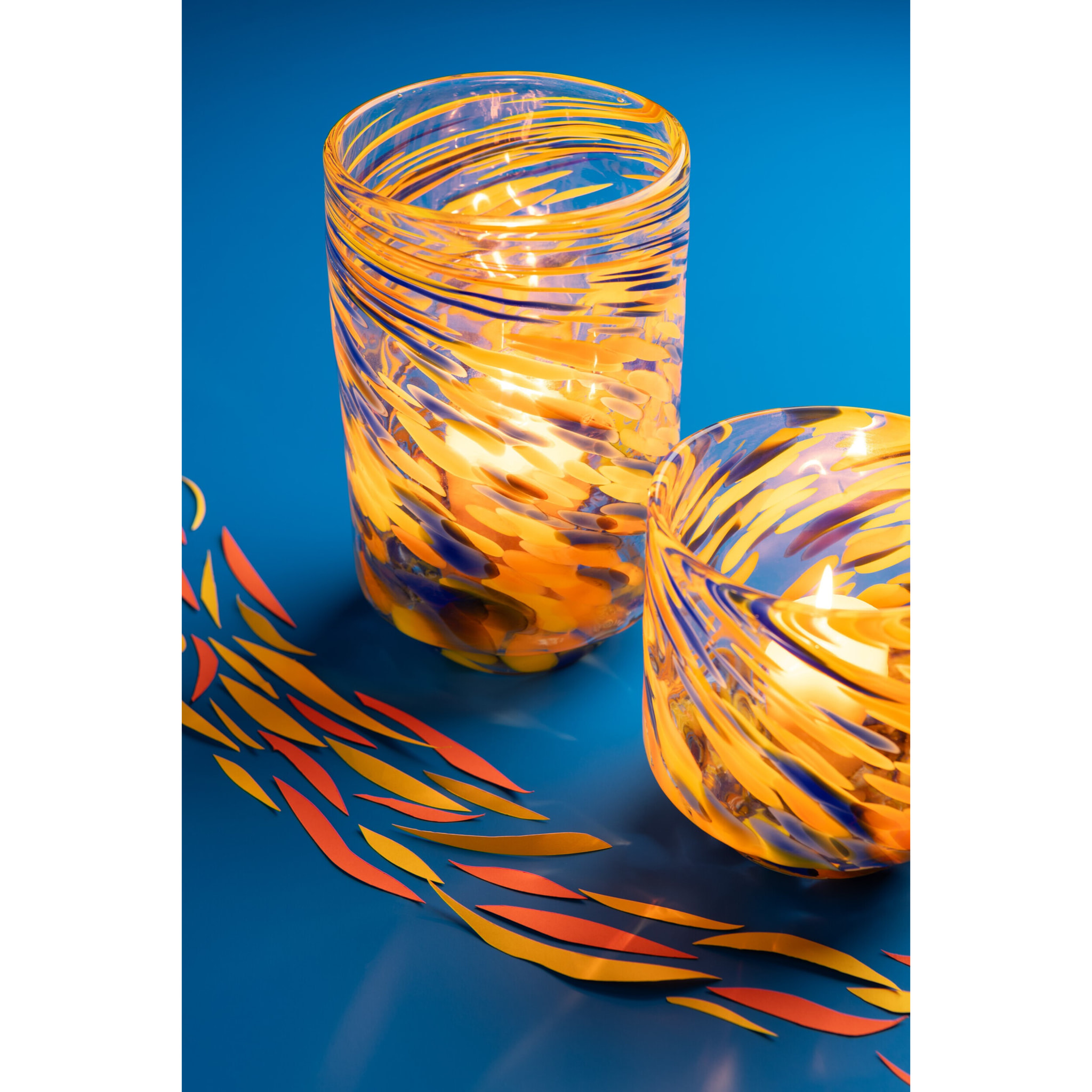 J-Line vase Arun - verre - mix - small - Ø 15 cm