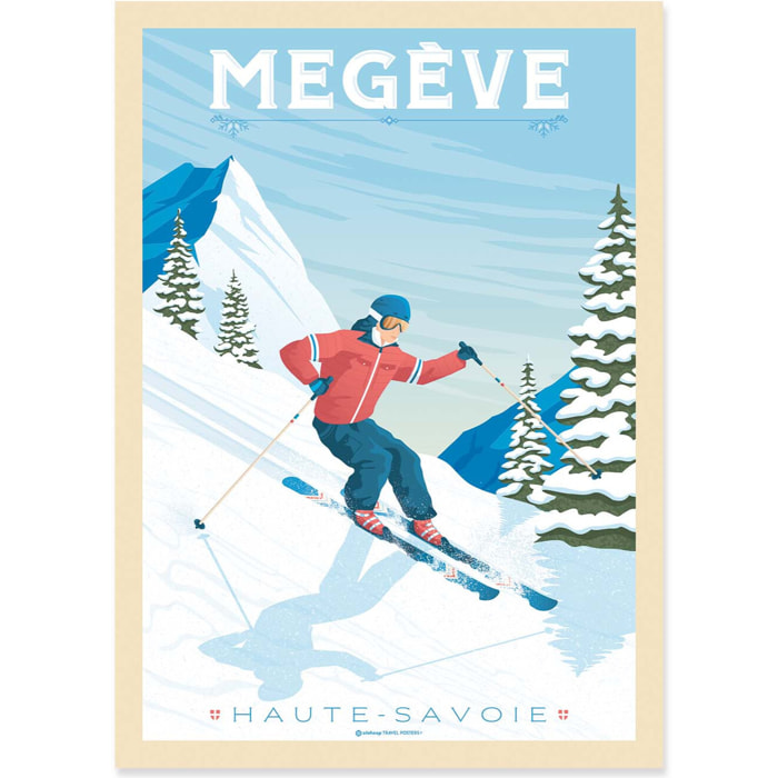 Affiche - Megeve - Olahoop Travel Posters