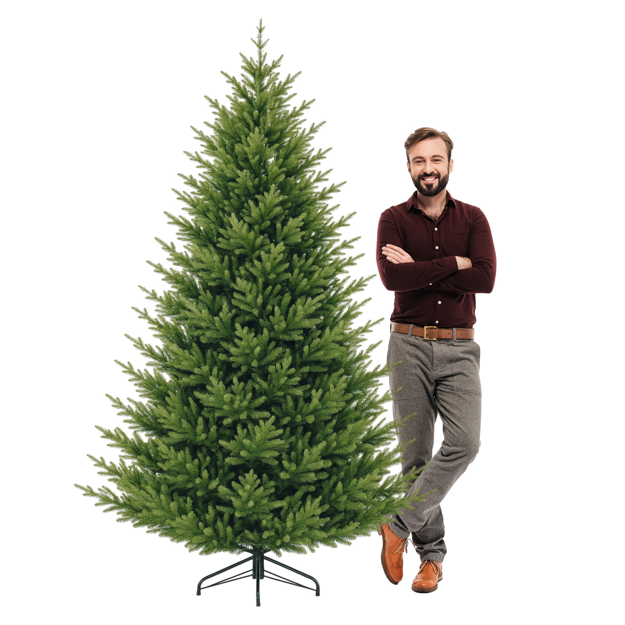 Rockefeller - Albero di Natale effetto realistico in PE e PVC ø183x240H, 3384 Punte