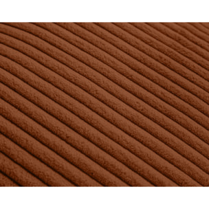 Garance - module d'assise 3 places avec accoudoir gauche - en velours côtelé - Terracotta
