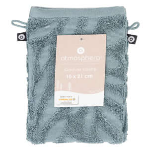 Lot de 2 gants "Sea view" en coton bleu 15x21cm