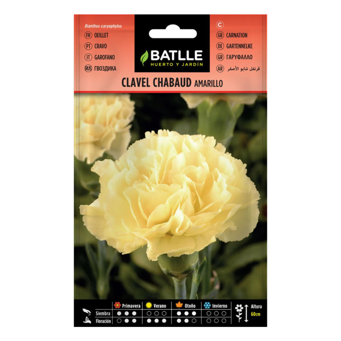 Semillas de Clavel doble amarillo Batlle
