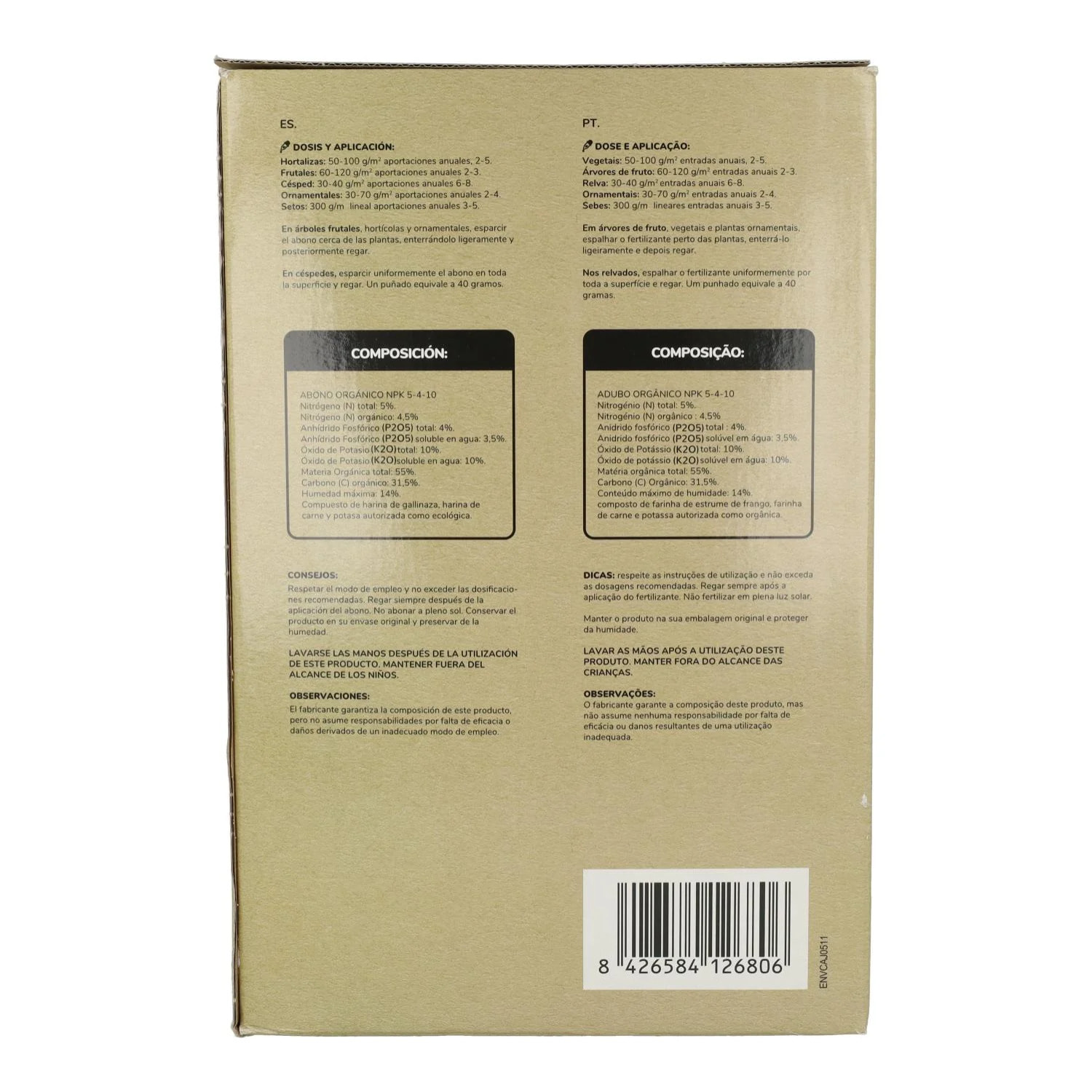 Abono ECO Universal Planeta Huerto 2 Kg