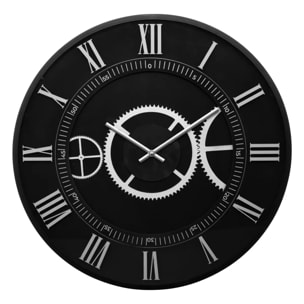 Horloge mécanique "Kerian" D57cm noir