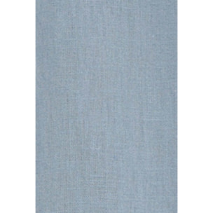 Camicia celeste a maniche corte in lino-cotone con ricamo Rigby Go